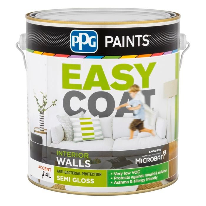 PPG Paints 4L Accent Semi Gloss Easycoat Interior Wall Paint - 4L