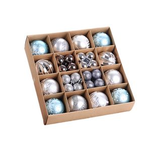 Catzon 44 Pcs Christmas Balls Colored Shatterproof Plastic Baubles for Xmas Party-Set4