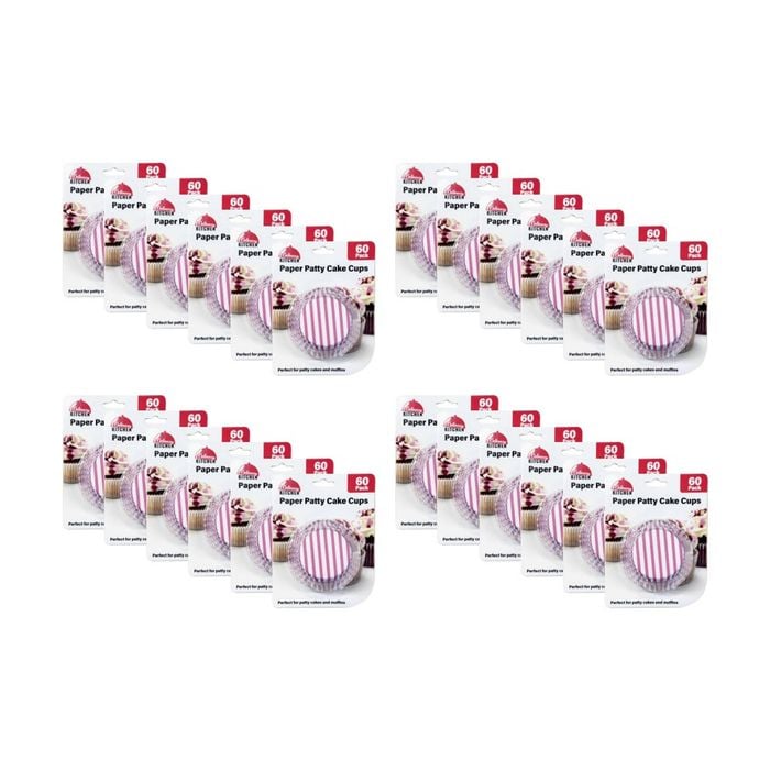 24x 60pc Culinary Kitchen Paper Patty Muffin Cupcake Cups Set Assorted