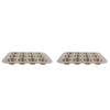2PK Urban Kitchen Rose Gold 12 Cup Muffin Tray Premium Quality Bakeware 40x28cm