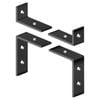 ProtectorAl Satin Black Aluminium Bracket Set For Top & Bottom Rail