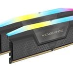 Corsair Vengeance RGB 64GB (2x32GB) DDR5 UDIMM 6400MHz C32 1.35V Desktop Gaming Memory Black