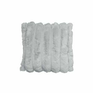 Diana faux fur soft filled cushion square - 45cm x 45cm silver