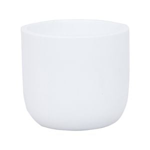 18 x 16cm White Medium Plain Ceramic Egg Pot
