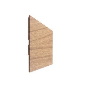 DECO 50 x 80mm Smoked Ash DecoBatten Angle Right End Cap