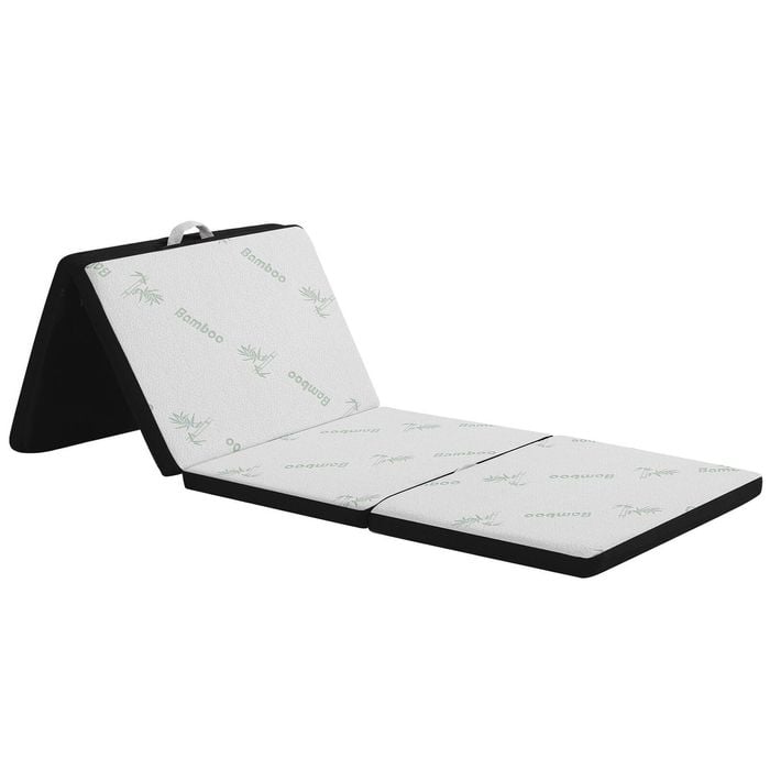 Giselle 4-fold Folding Mattress 5cm Bamboo Foam Foldable Camping Guest Portable Bed Mat