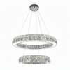 AARON 2 Ring Crystal Pendant Tri-colour LED (Chrome)