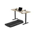 Lifespan Fitness V-FOLD Treadmill with ErgoDesk Automatic Standing Desk 1500mm in Oak/Black
