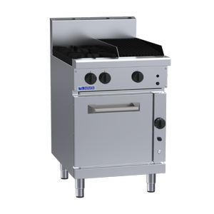 Luus RF-2B3C 600mm Gas 2 Burner 300mm Chargrill Range & Convection Oven RF-2B3C-LPG