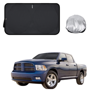 Front Windscreen Sun Shade for RAM 1500 2009 - Current (DS) - XL 160 x 100 cm - Black
