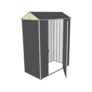 Build-a-Shed 0.8 x 1.5 x 2.1m Gable Single Hinged Side Door Shed - Grey