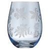 Ladelle Mossman Blue Etched Set Of 4 Tumblers