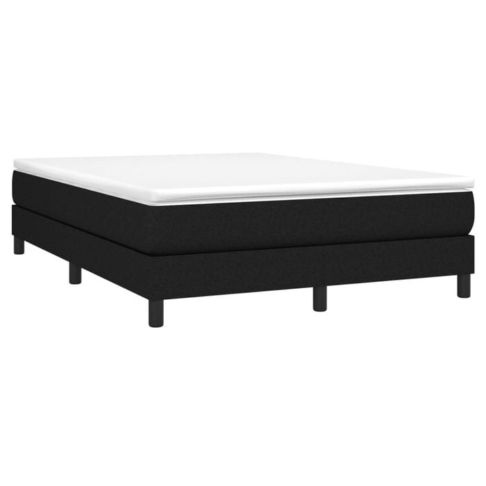 vidaXL Bed Frame Mattress Base Bedstead Black 153x203 cm Queen Size Fabric