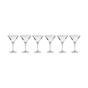 6pc Krosno Avant-Garde 240ml Martini Glass Set - Clear