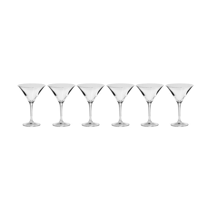 6pc Krosno Avant-Garde 240ml Martini Glass Set - Clear