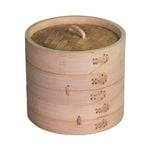 Avanti 15cm Steamer Basket Round Dumpling/Dim Sum Cookware - Beige