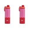 2PK Annabel Trends Watermate Wave 600ml Stainless Steel Bottle Pink Red