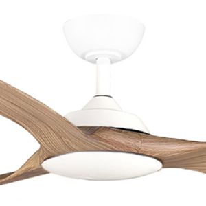 Fanforce Capri II Smart DC Ceiling Fan With Remote 64" ABS Blades White/Teak