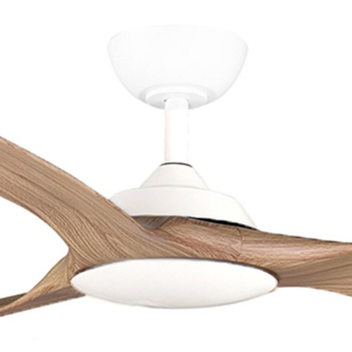 Fanforce Capri II Smart DC Ceiling Fan With Remote 64" ABS Blades White/Teak