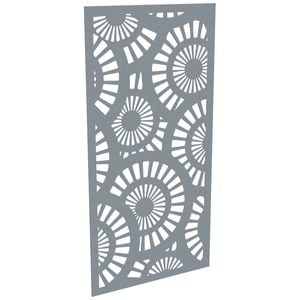 ProtectorAl 300-1200w x 1201-2400h Silver Brushed/Gloss White Sunburst Unframed Composite Deco Panel