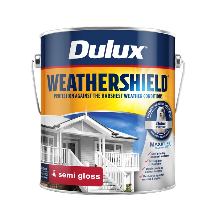 Dulux 4L Ultra Deep Semi Gloss Weathershield Exterior Paint - 4L