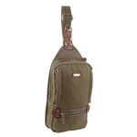 Pierre Cardin Canvas Cross Body Bag Travel Shoulder Sling  Brown