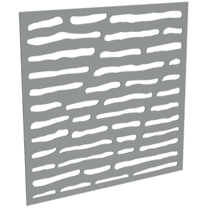 ProtectorAl 300-1200 x 300-1200mm Palladium Silver Slate Unframed Solid Aluminium Decorative Panel