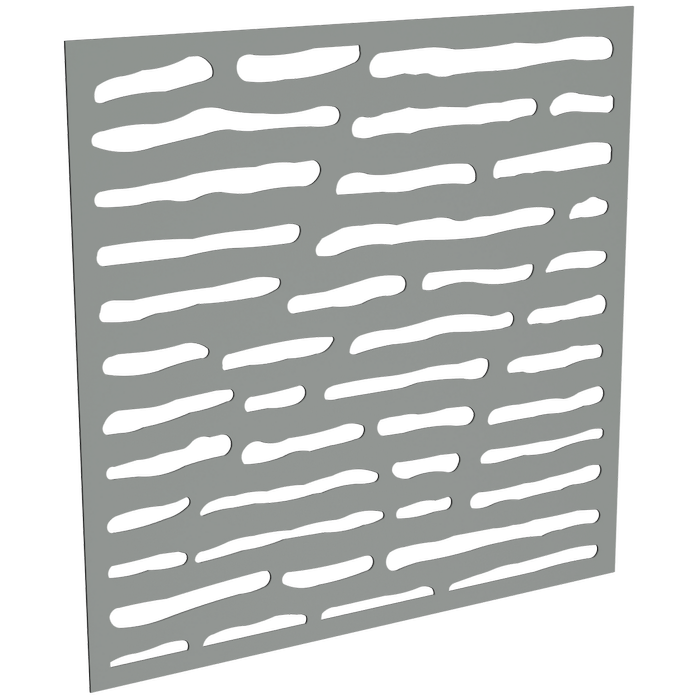 ProtectorAl 300-1200 x 300-1200mm Palladium Silver Slate Unframed Solid Aluminium Decorative Panel