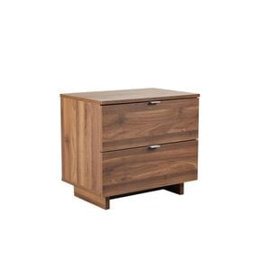 Bedside Table with Melamine Finishing Slim Metal Handles Nightstand