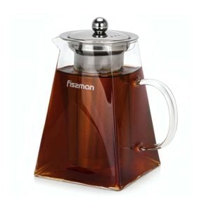 Fissman Teapot Borosilicate Glass with Stainless Steel Filter 950ml