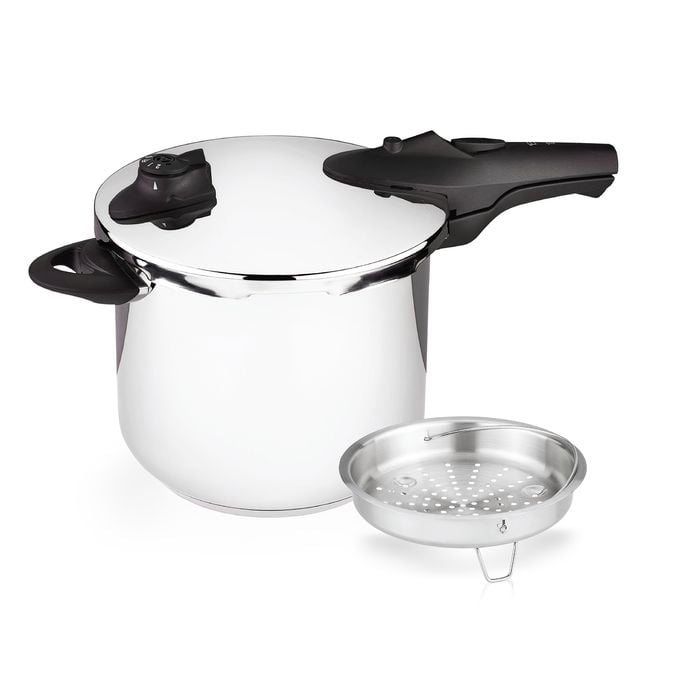 Tramontina 6L Pressure Cooker With Steamer Basket