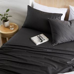 Egyptian Luxe Sheet Set Charcoal Single 180x260cm Myhouse