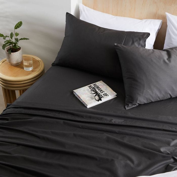 Myhouse Egyptian Luxe Sheet Set  180x260cm  - Charcoal - Single