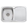 Oliveri LakeLand Single Bowl Inset Sink With Drainer