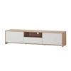 Lesley Entertainment Unit TV Cabinet Lowline 180cm 2 Doors 1 Drawer Oak and White