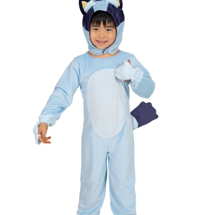 Bluey Premium Costume Child Official Licensed Jumpsuit with Detachable Headpiece, 3-5-YRS