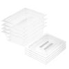 SOGA 1/2 GN Polycarbonate Food Pan 100mm Clear 4 Pack with Lids