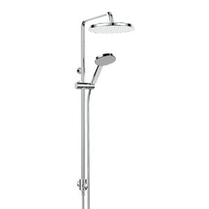 Greens Chrome Penny Twin Rail Shower With RainBoost® Technology