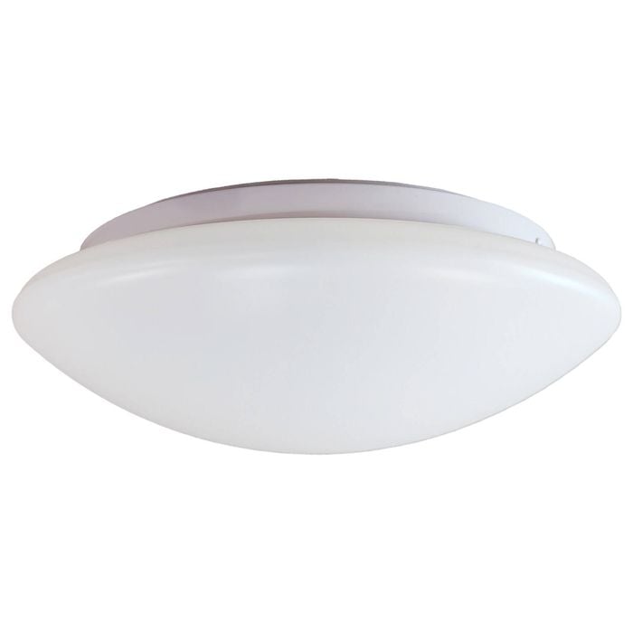 Click 10W 260mm IP44 Tricolor LED Oyster Ceiling Light