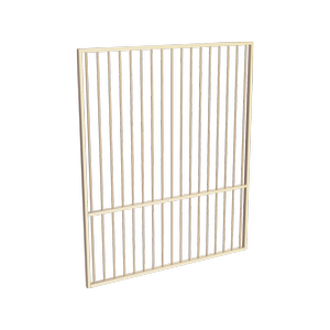 ProtectorAl 1201 - 1500 x 1800mm Primrose Aluminium Garden Gate Flat Top with Mid Rail