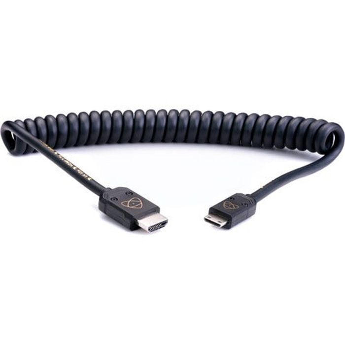 Atomos Hdmi 2.0 Mini Hdmi To Full Hdmi 40cm Coiled 80cm Extended - Atomflex