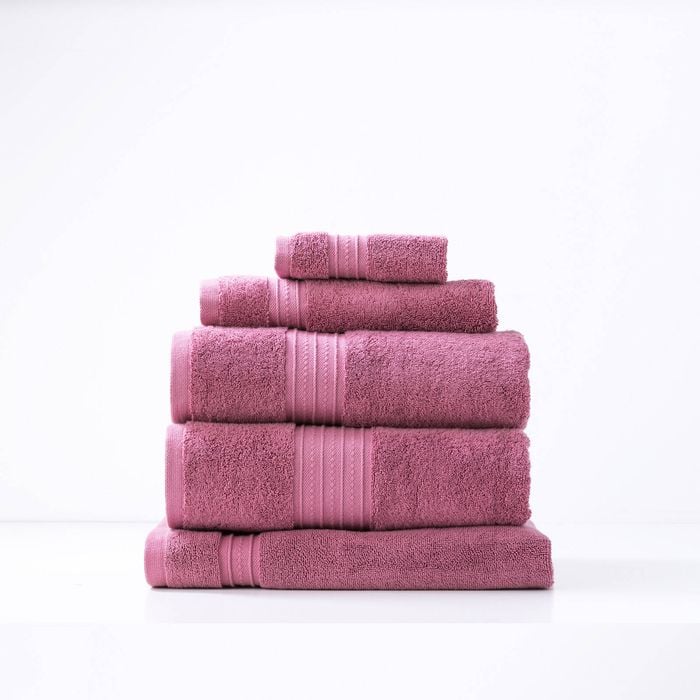 5pc Renee Taylor Brentwood 650gsm Low Twist Towel Set Rosebud