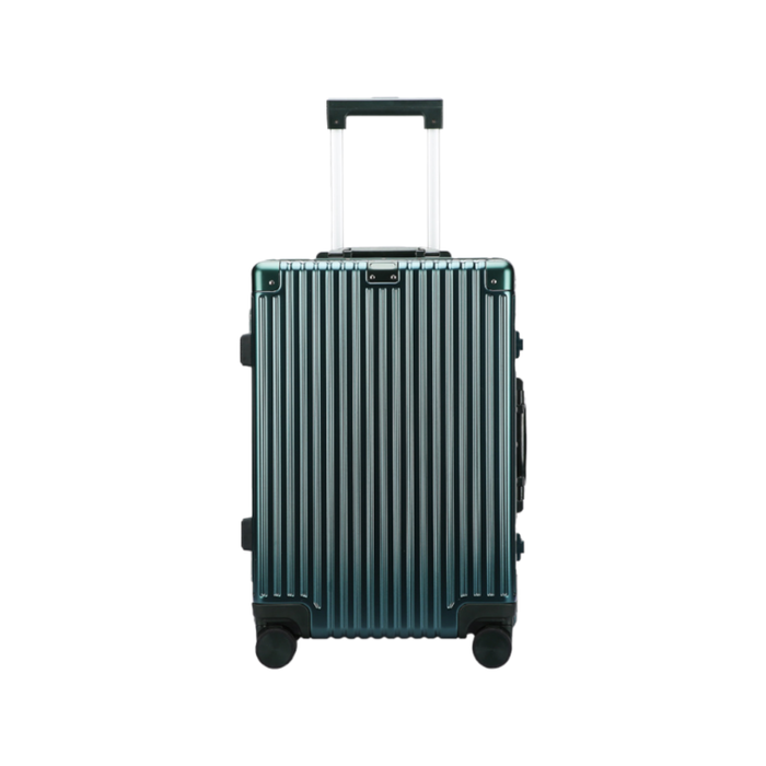 BOPAI Aluminum Luggage Suitcase Lightweight Carry on HardCase 20"- Green