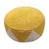J.Elliot Home Rimsha Tufted Pouf Seat/Footrest Furniture 60x60x25cm Sunflower