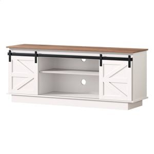 Alfordson Entertainment Unit Tv Cabinet 150cm Walnut White