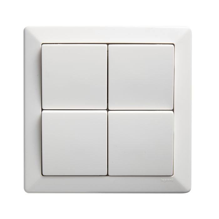 HPM COMO 4 Gang Vertical Wall Switch