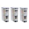 3PK Lemon and Lime Crystal Ribbed Food Dispenser Container 4.4L/22x8x31cm Assrtd