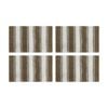 4pk Cdsi Lunasoft Tufted Stripe Bathmat Recycled Cotton Sandstone 50x80cm