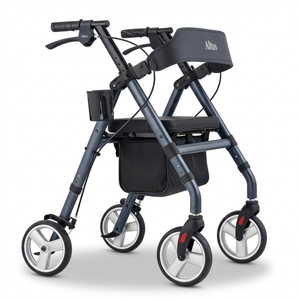 Altus Ergo Mobility Walker with Seat & Padded Backrest - Midnight Blue