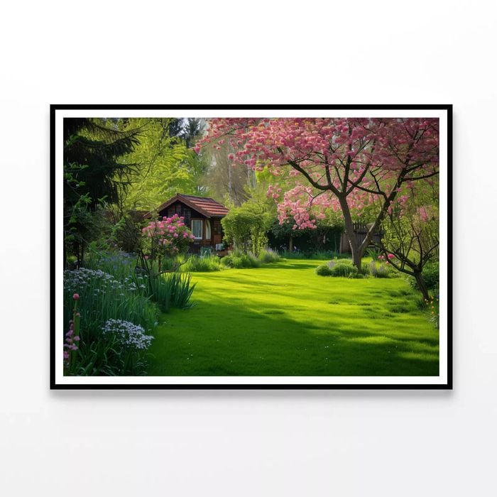 Garden in Natural Spring  Print 100% Australian Made 120x90cm  (Poster)